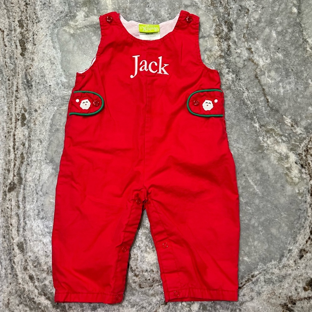 Christmas “Jack” overalls